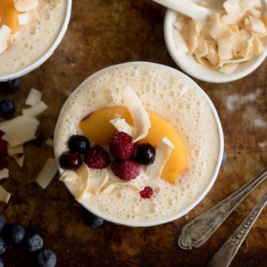 Peach and Banana Smoothie Bowl