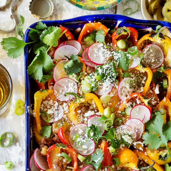 Baby Bell Pepper Nachos