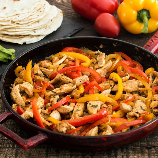 Skillet Chicken Fajitas