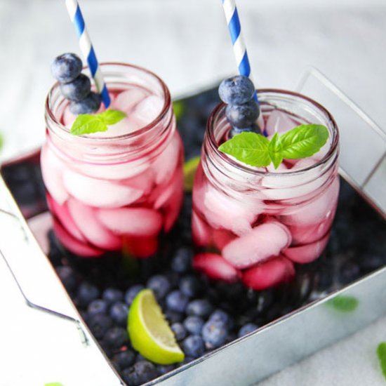 Blueberry Basil Margaritas