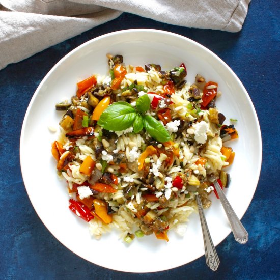 Lemony Orzo & Roasted Vegetables