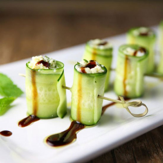 Cucumber Feta Mint Rolls