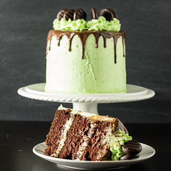 Vegan Mint Choc Cake