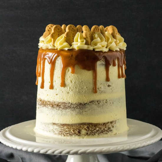 White Choc Caramel Gingerbread Cake