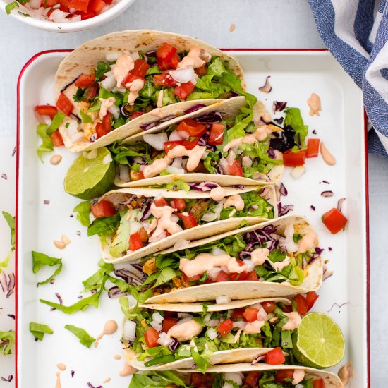 Skinny Baja Chicken Tacos