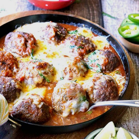 Cheese Jalapeño Stuffed Albondigas