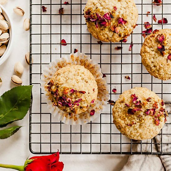 Pistachio Rose Muffins