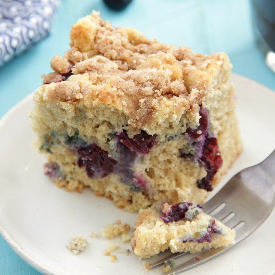 Skinny Blueberry Coffee Cake