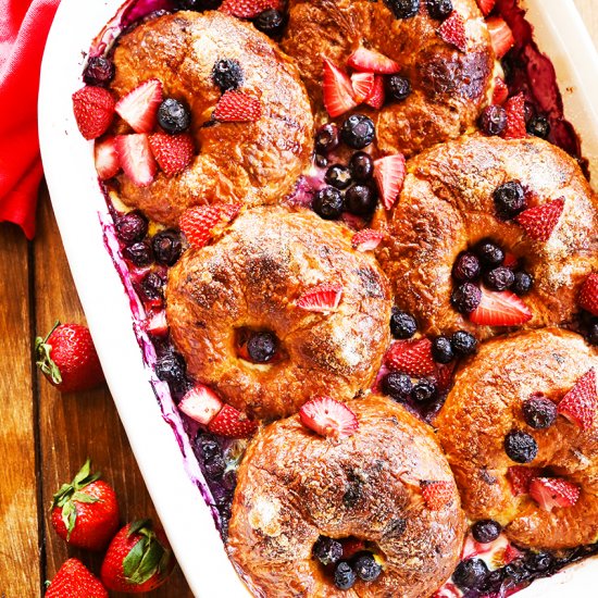 Mixed Berry Croissant Bake