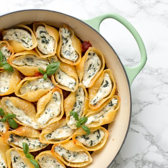 Spinach & Ricotta Pasta Shells