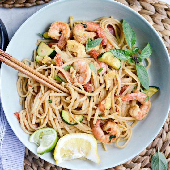 Drunken Noodles with Shrimp