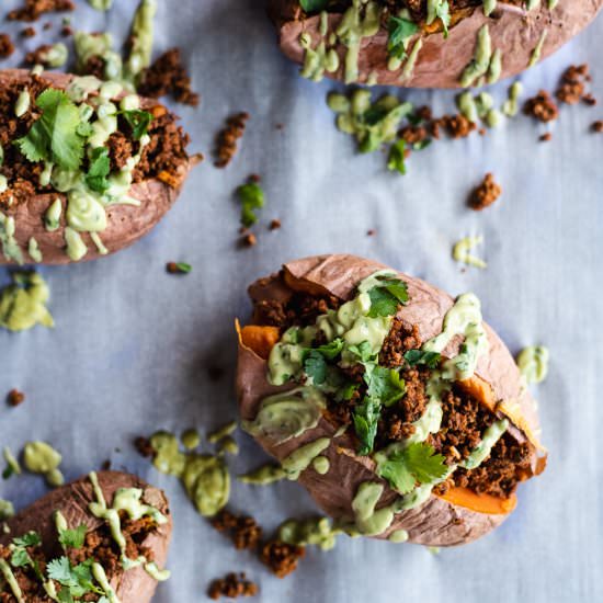 Chorizo-Stuffed Sweet Potatoes