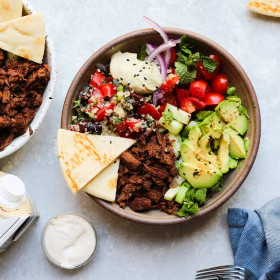 Vegan Jackfruit Shawarma Bowl