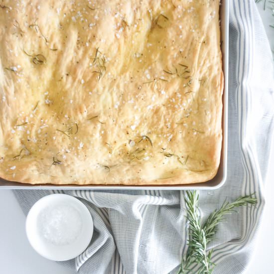 No-knead classic focaccia