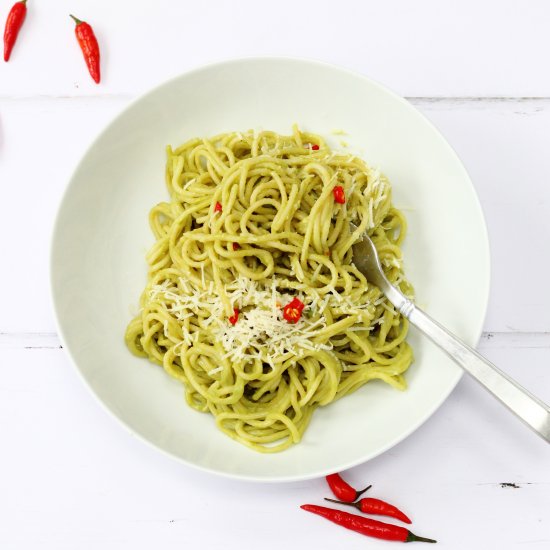 Avocado Pasta with Lemon & Chilli