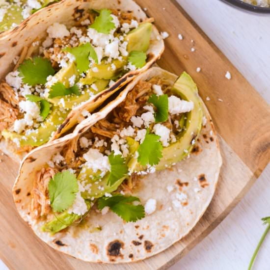 SALSA VERDE CHICKEN TACOS