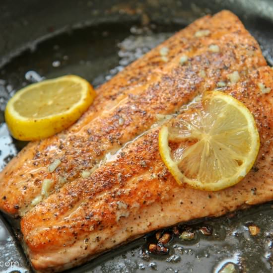 Pan Seared Lemon Butter Salmon