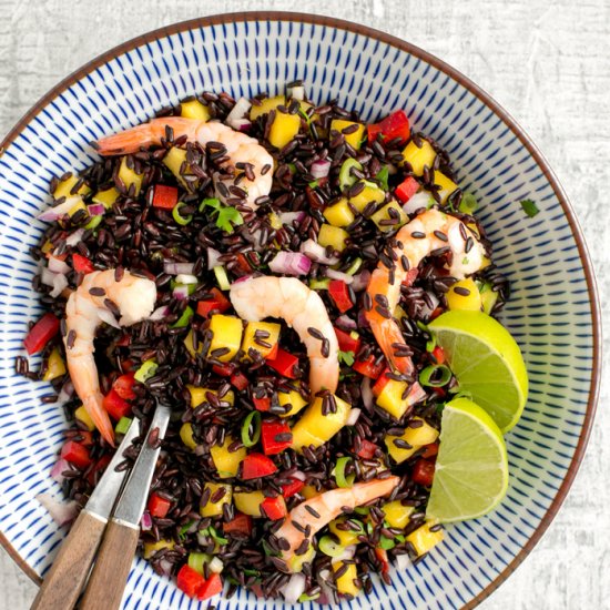 Black Rice Shrimp & Mango Salad