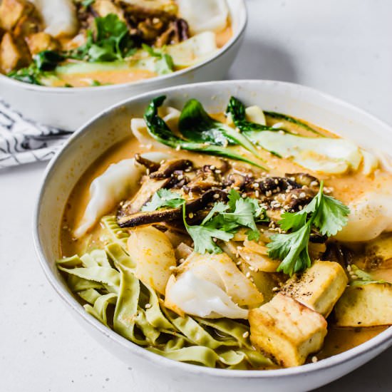 Bok Choy + Shiitake Red Curry Soup