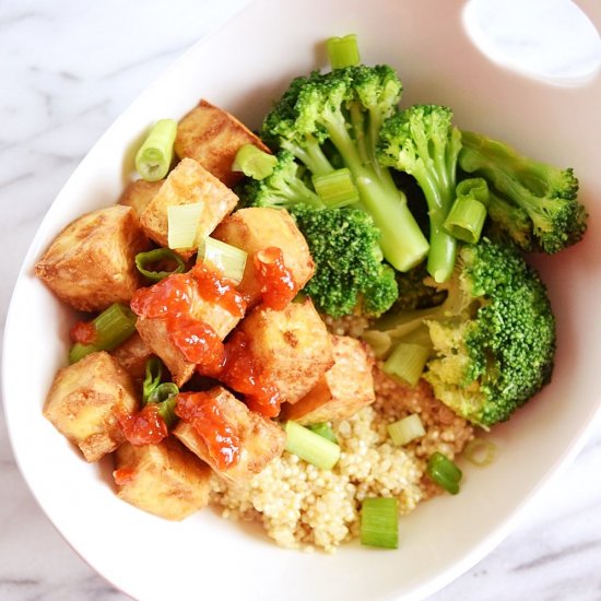 Vegan Crispy Garlic Tofu