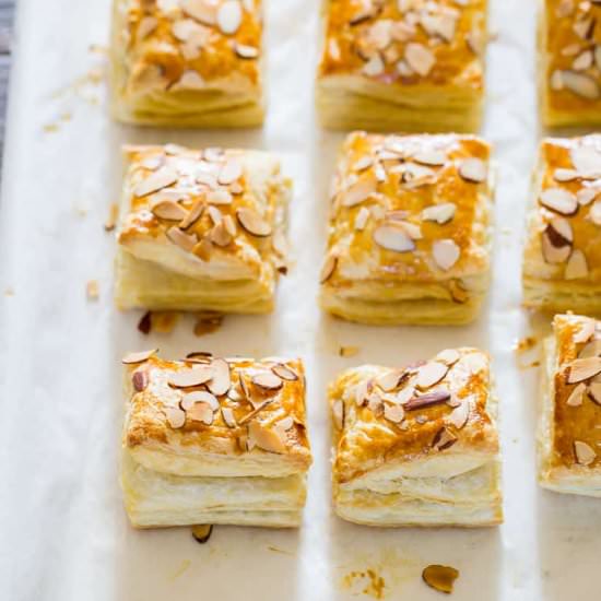 Almond Puff Pastry Croissants