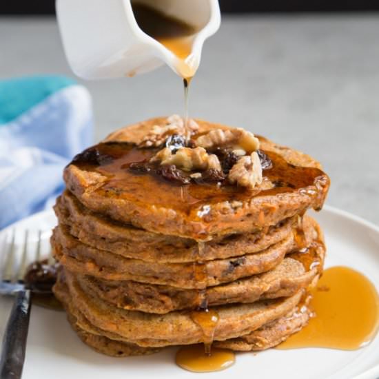 Vegan Carrot Cake Pancake Meal Prep