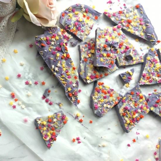 Unicorn chocolate bark