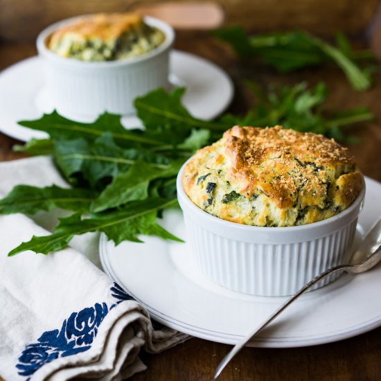 Dandelion Green Soufflé