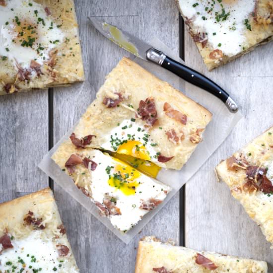 Pecorino Prosciutto Breakfast Pizza