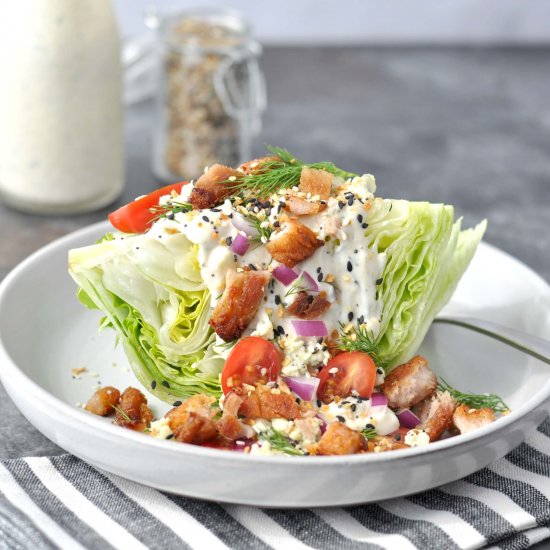 Low Carb Pork Belly Wedge Salad