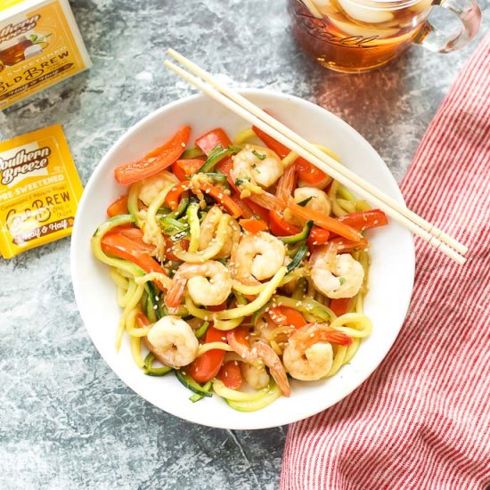 Garlic Shrimp with Zucchini Noodles