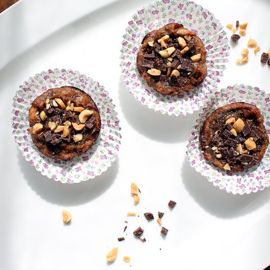 Tasty peanut and chocolate muffins