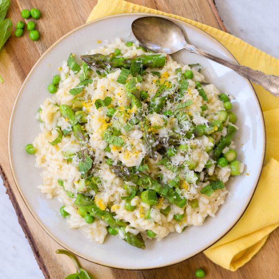 Asparagus Pea Risotto