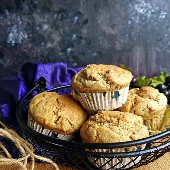 Eggless Spiced Carrot Muffins