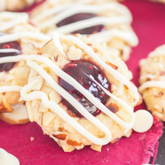 Raspberry Almond Thumbprints