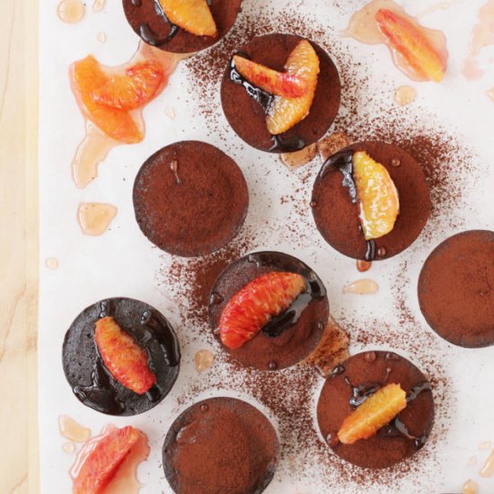 Blood Orange & Dark Chocolate Cakes