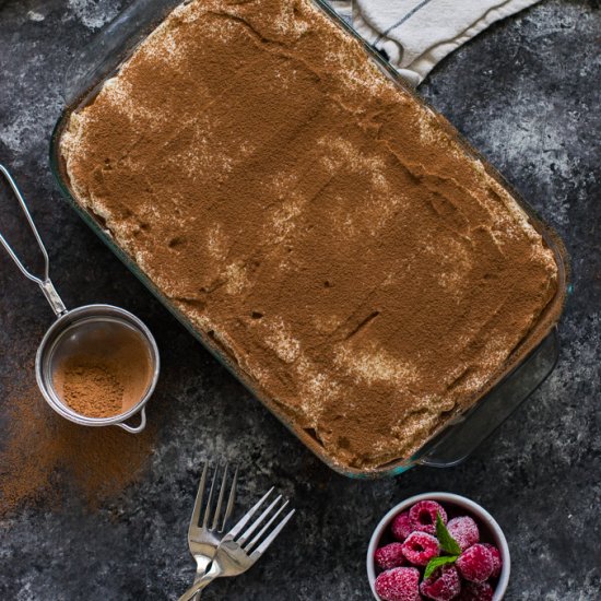 Tiramisu Poke Cake