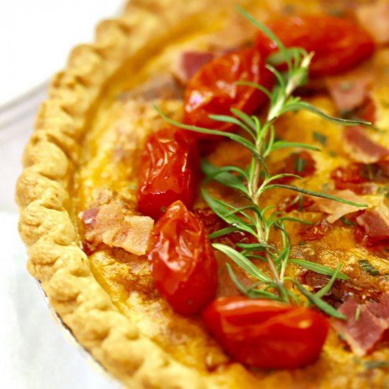 Roasted Tomato Quiche & Goat Cheese