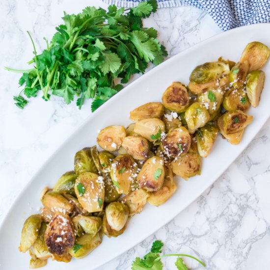 Orange Glazed Brussels Sprouts