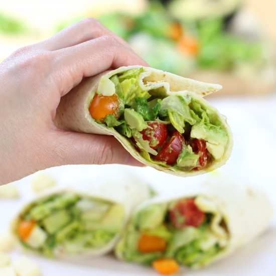 Avocado Tomato Salad Power Wrap