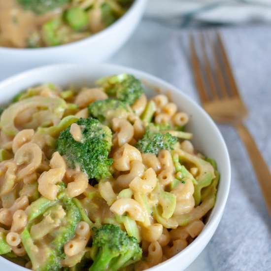 Spiralized Broccoli Mac & Cheese