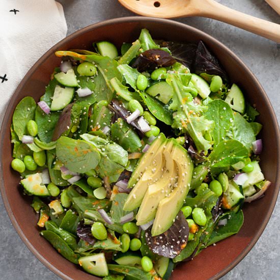 Avocado Salad with Carrot-Ginger