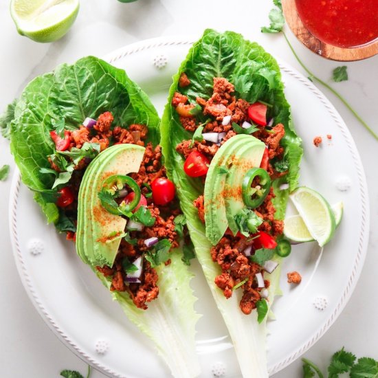 Turkey Taco Lettuce Wraps