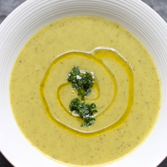 Zucchini, Potato, and Cilantro Soup