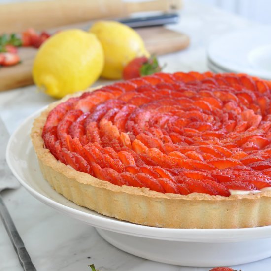 Strawberry Rose Tart