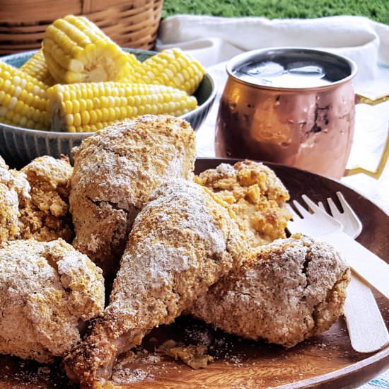 Cornmeal Crusted Picnic Chicken