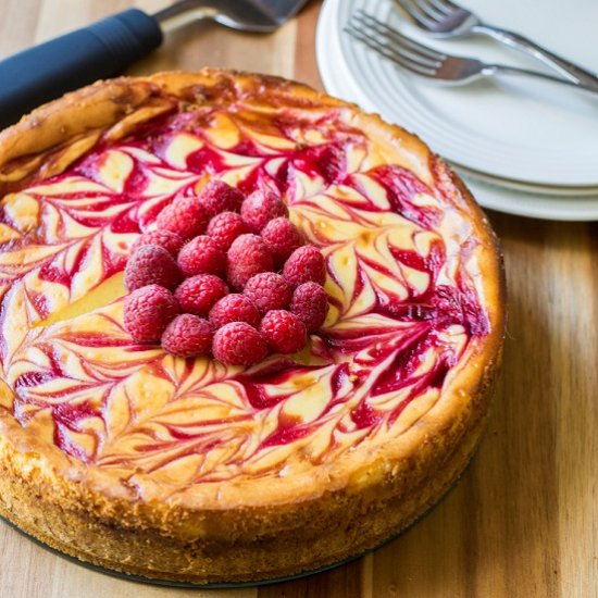 White Chocolate Raspberry Cheesecak