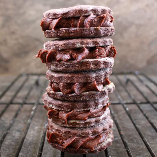 Choc Shortbread Cookie Sandwich