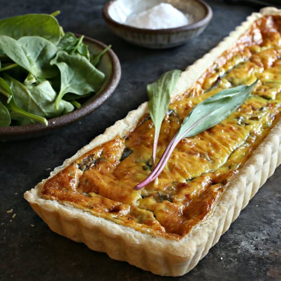 Ramp and Gruyere Cheese Tart