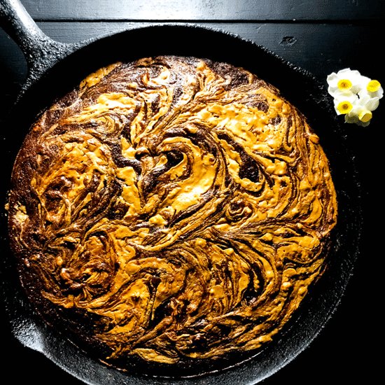 Banana Peanut Butter Swirl Brownies